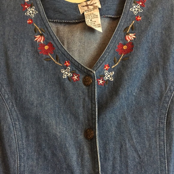 Vintage Woman’s M Lightweight Denim Button front - Picture 7 of 8